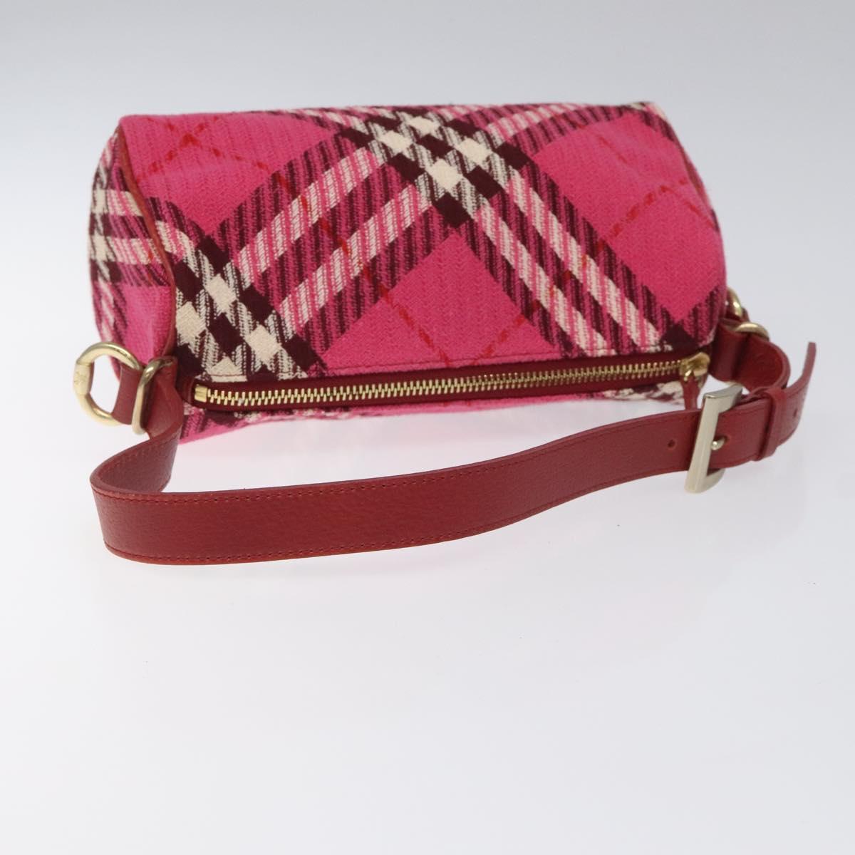 Burberry Nova Check Pink Canvas Handbag (Pre-Owned)