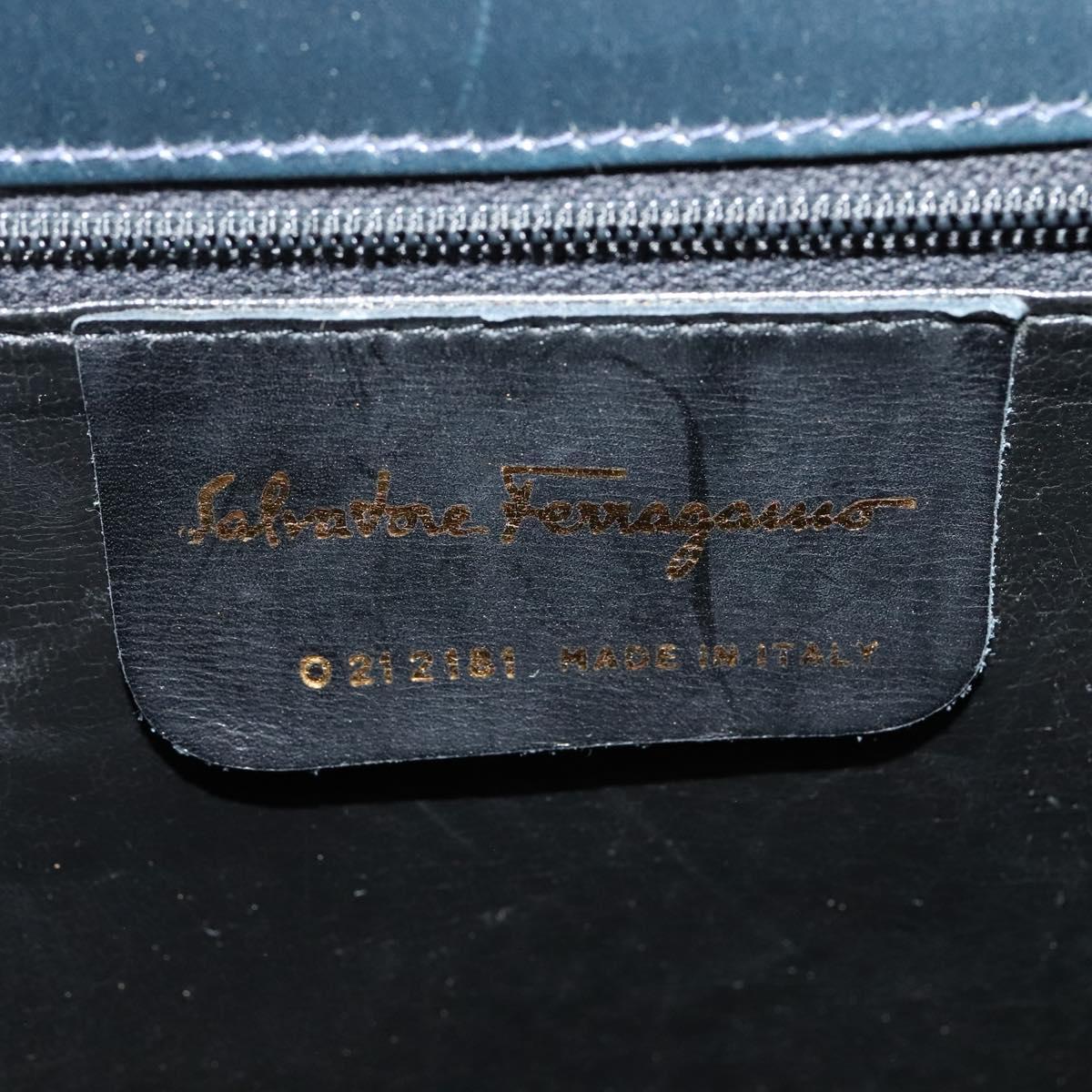 Salvatore Ferragamo Gancini Black Leather Handbag (Pre-Owned)
