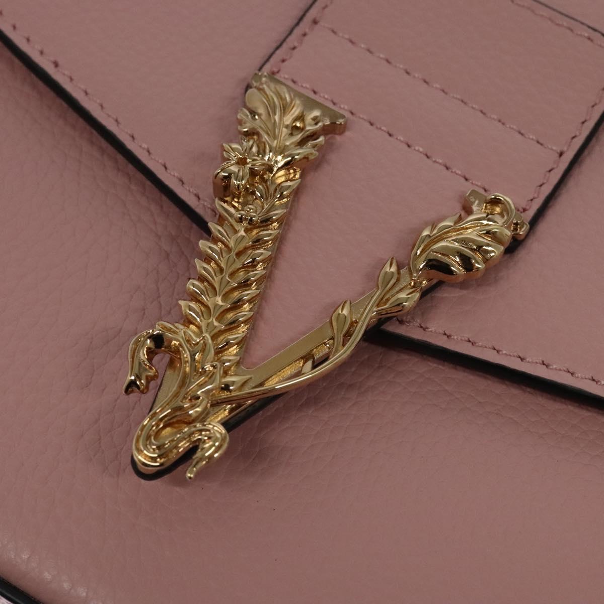 Versace Pink Leather Shoulder Bag (Pre-Owned)