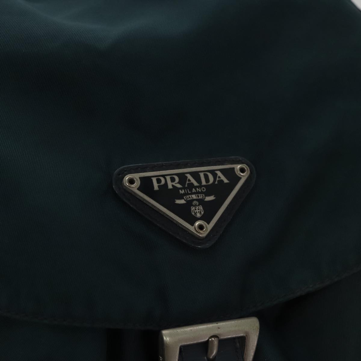 Prada Vela Khaki Synthetic Backpack Bag (Pre-Owned)