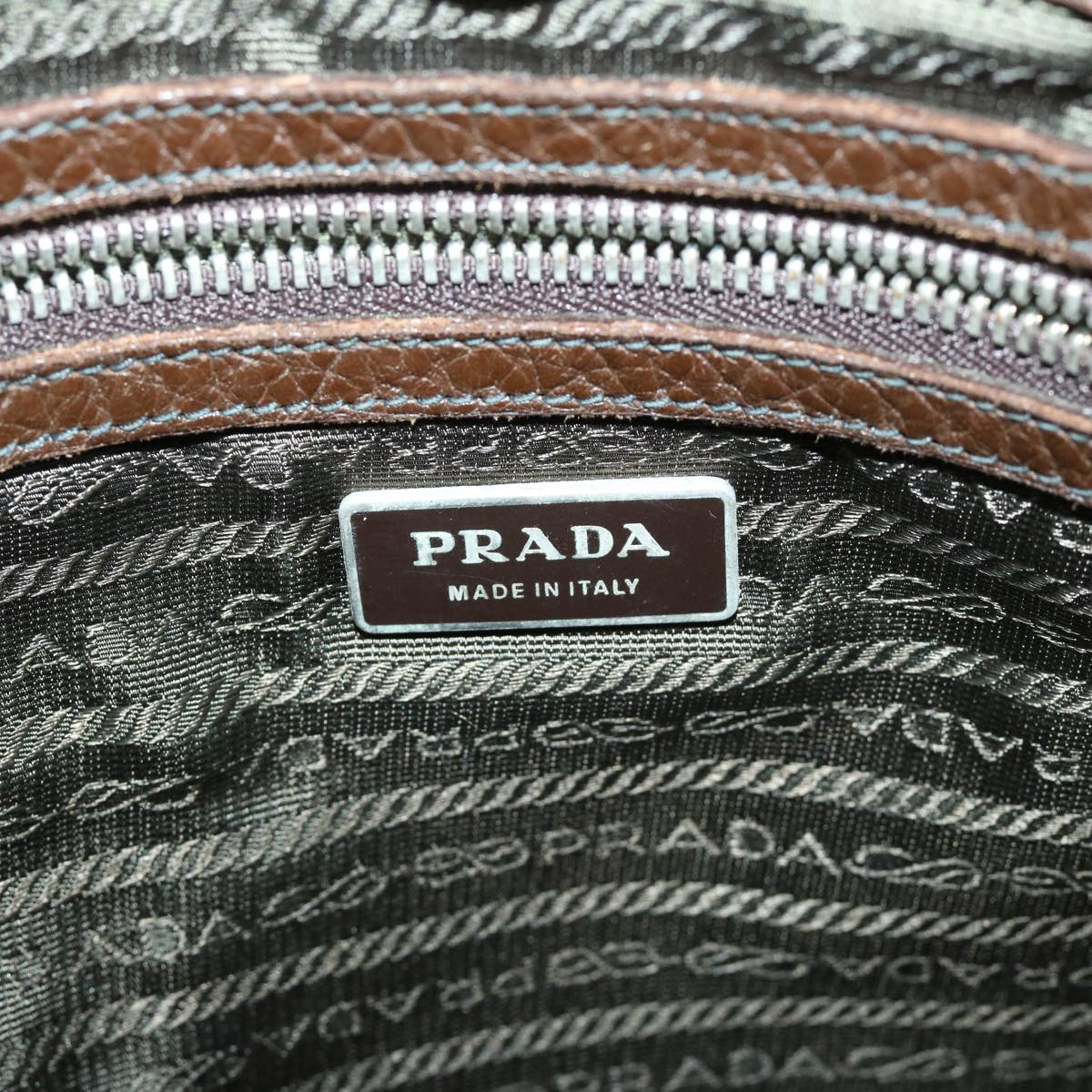 Prada Tessuto Khaki Synthetic Tote Bag (Pre-Owned)