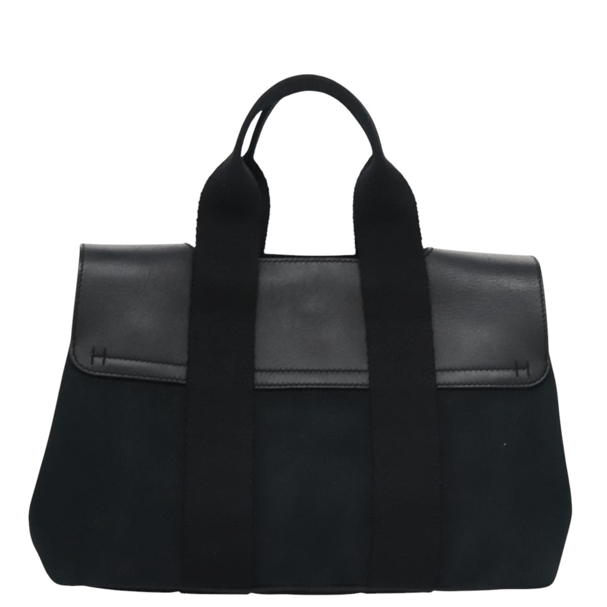 Hermès Valparaiso Black Canvas Handbag (Pre-Owned)