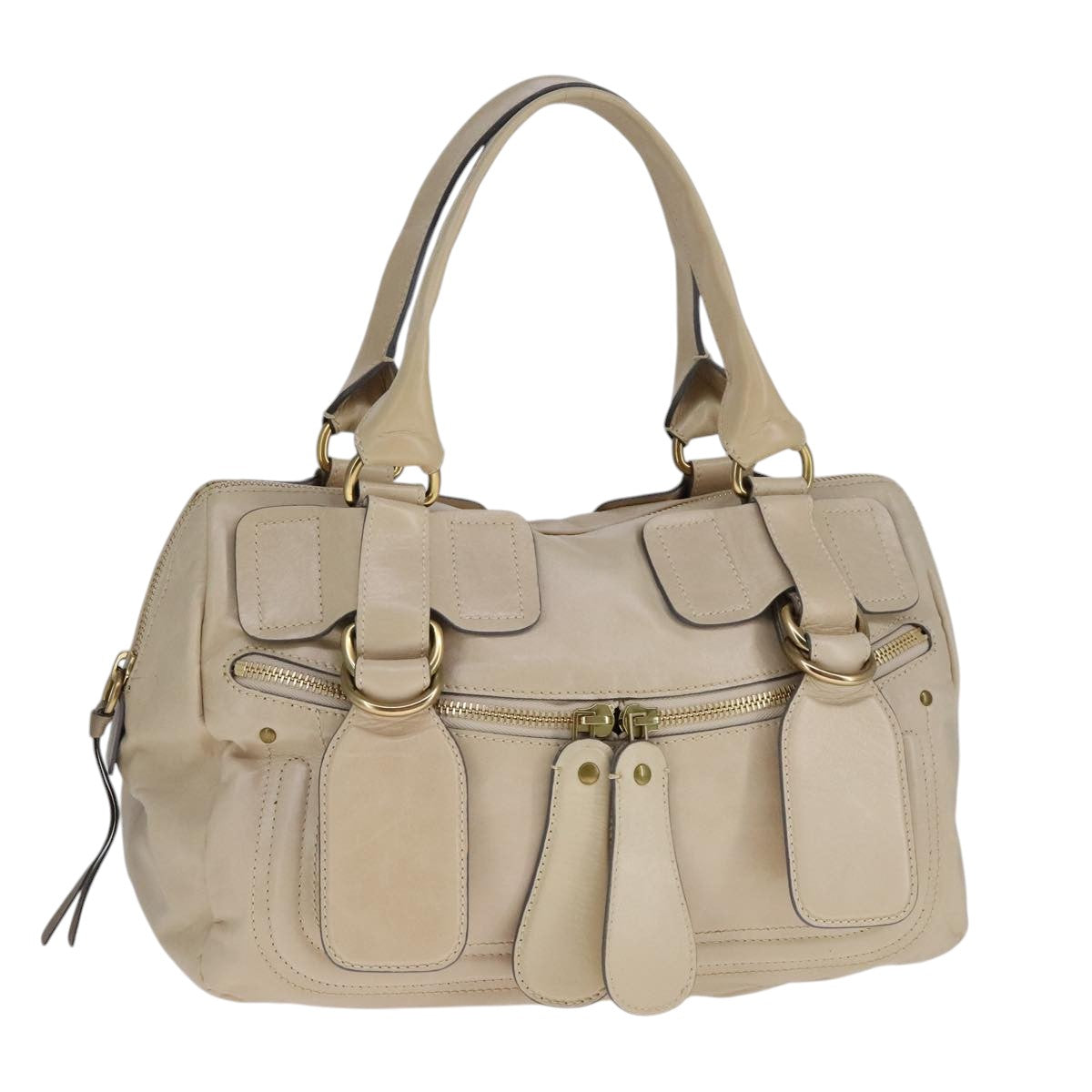 Chloé Bay Beige Leather Handbag (Pre-Owned)