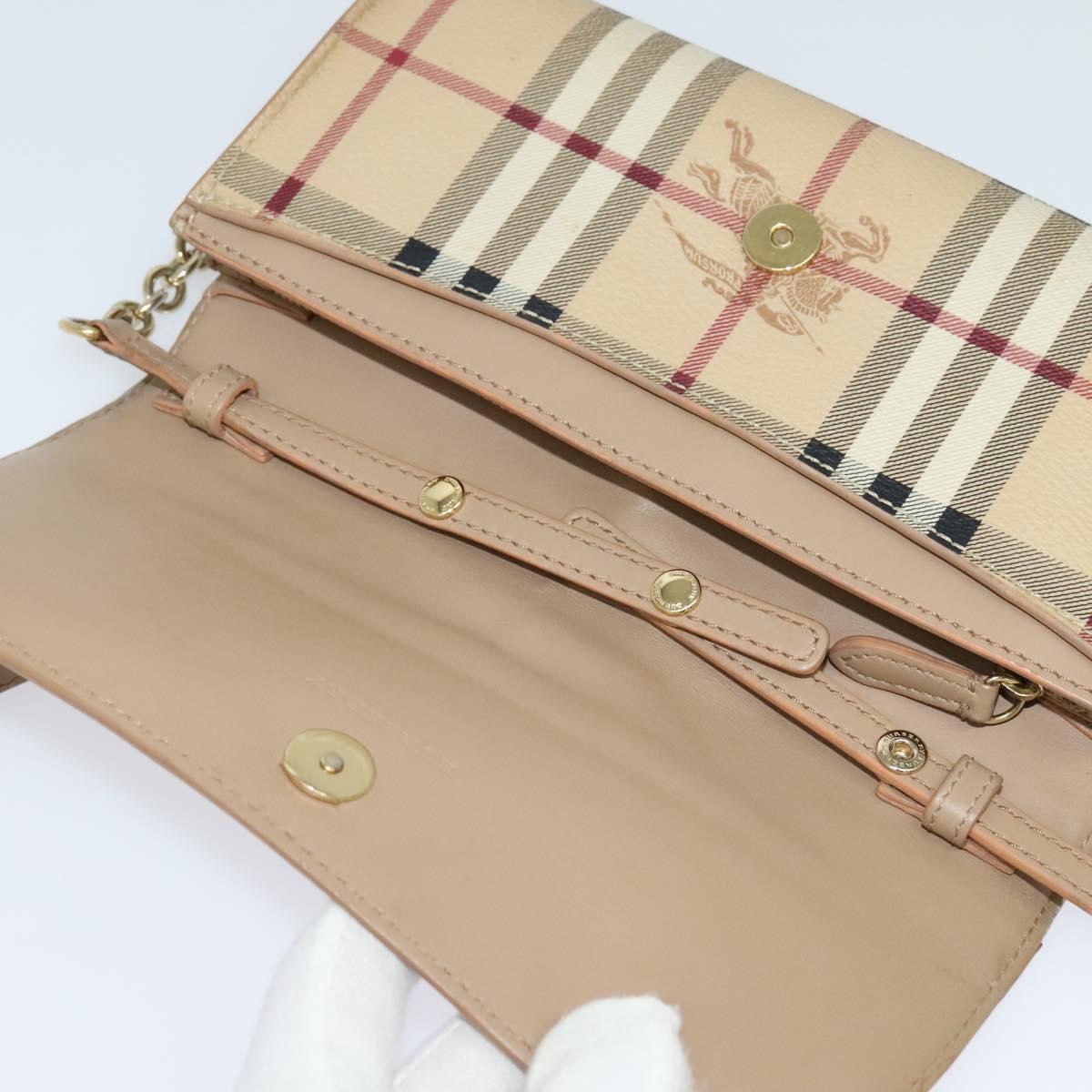 Burberry Haymarket Beige Canvas Wallet (Pre-Owned)
