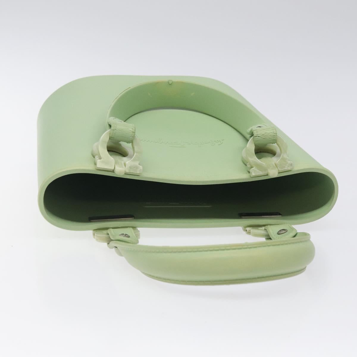 Salvatore Ferragamo Gancini Green Leather Handbag (Pre-Owned)