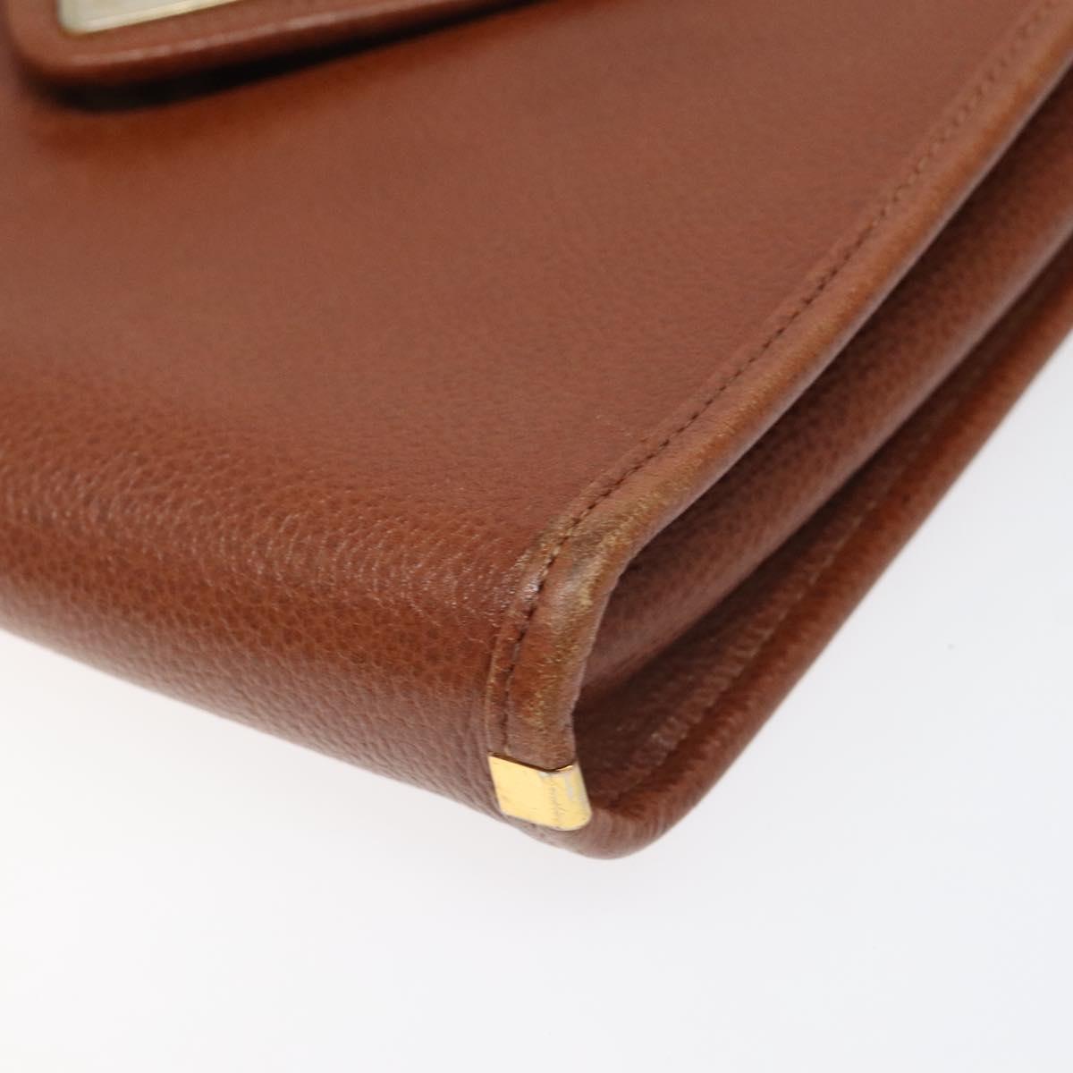 Saint Laurent Enveloppe Brown Leather Shoulder Bag (Pre-Owned)