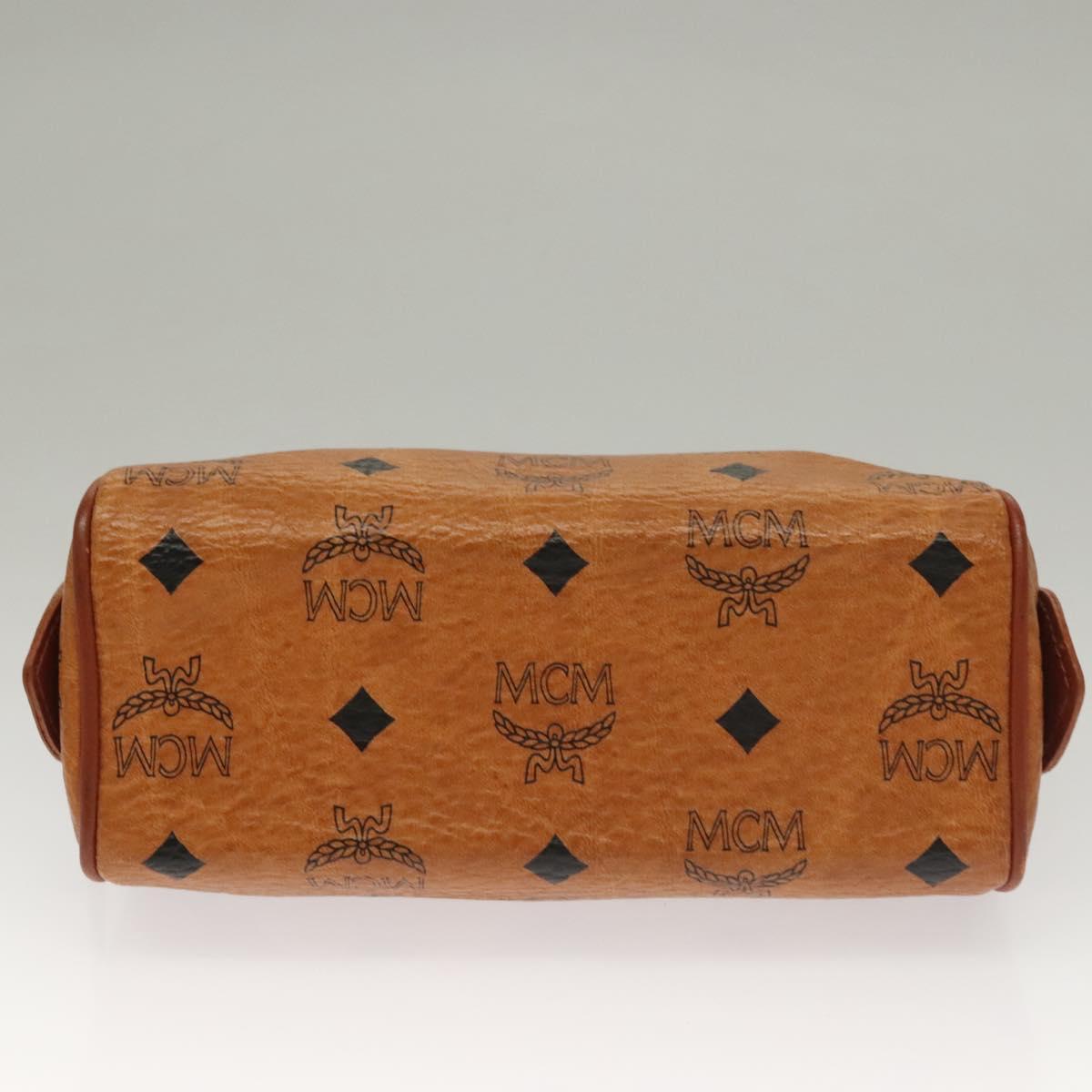 MCM Visetos Brown,Gold Canvas, Leather Travel Bag (Pre-Owned)