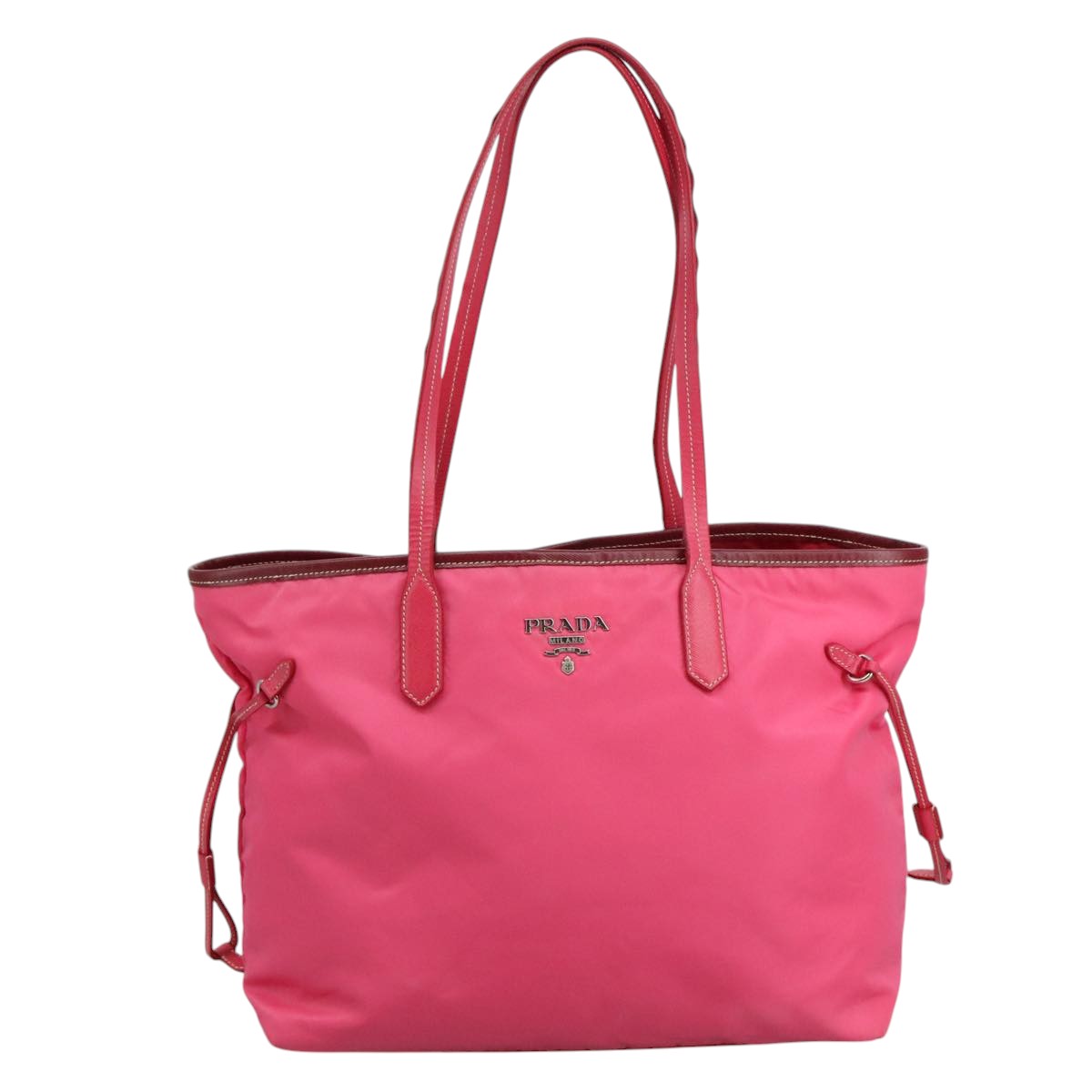 Prada Re-Nylon Pink Synthetic Tote Bag (Pre-Owned)