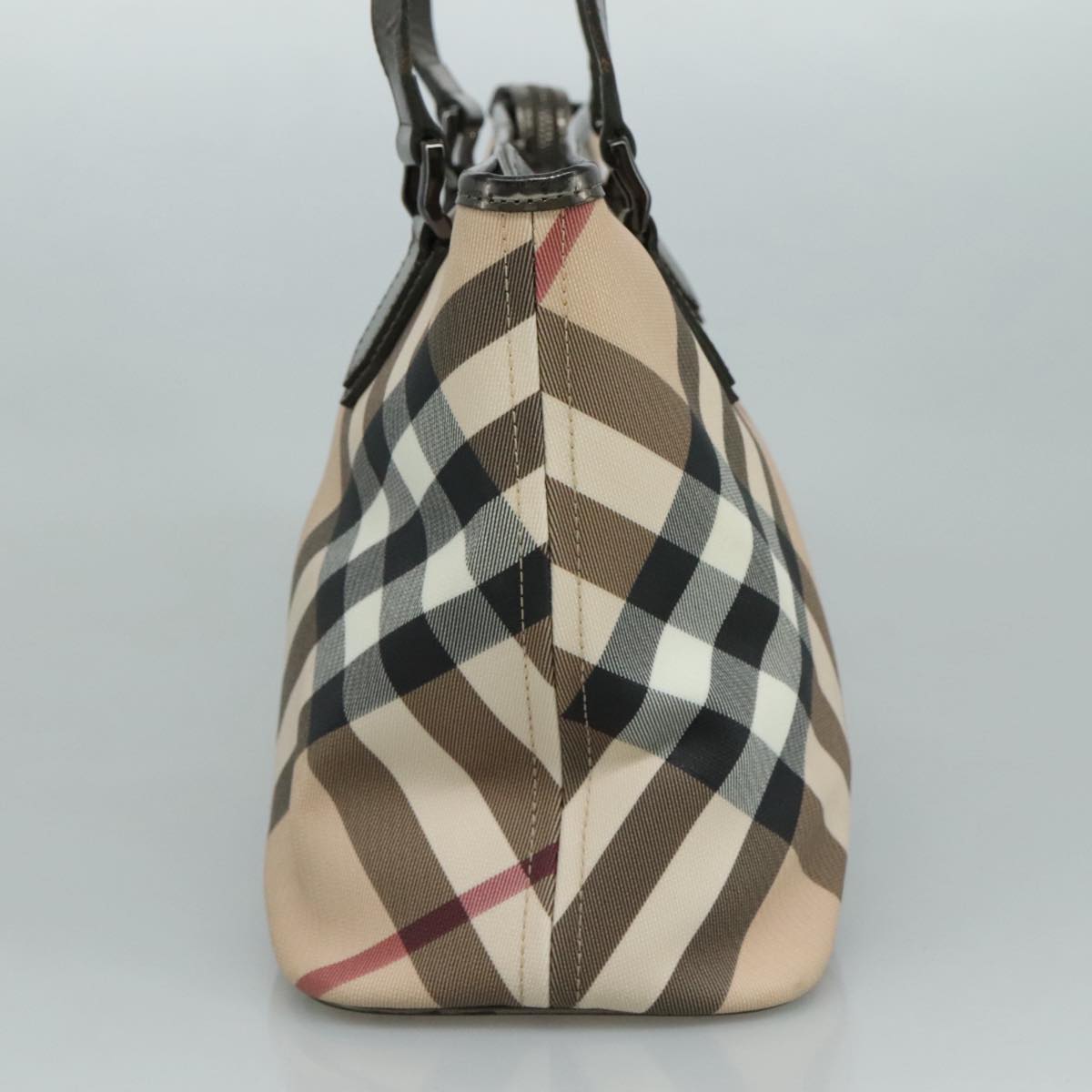 Burberry Nova Check Beige Canvas Tote Bag (Pre-Owned)