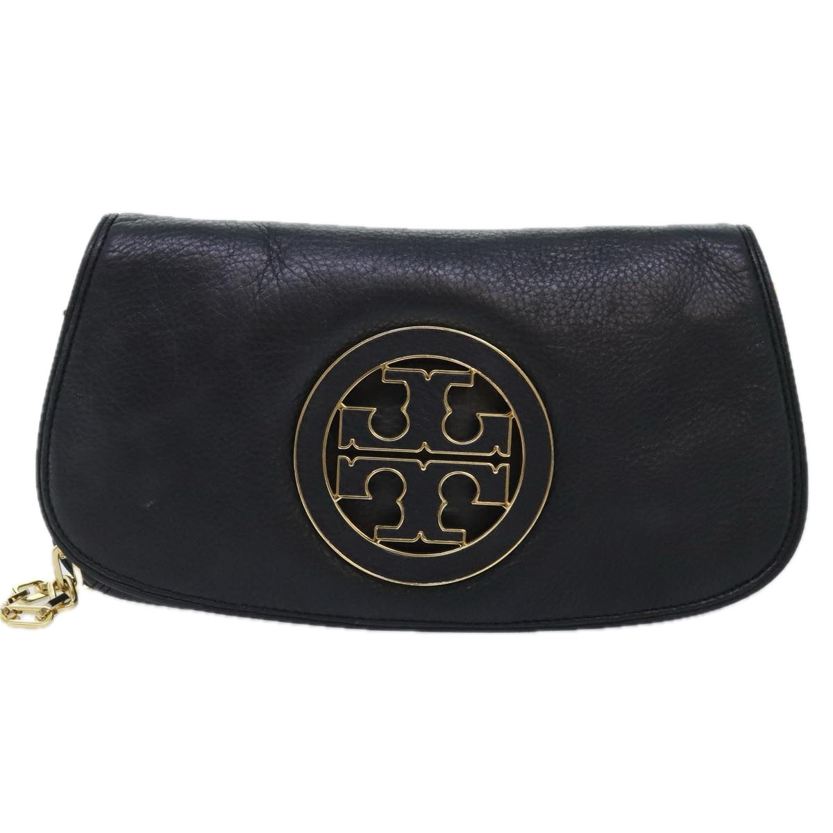Tory Burch Black Leather Shoulder Bag (Pre-Owned)