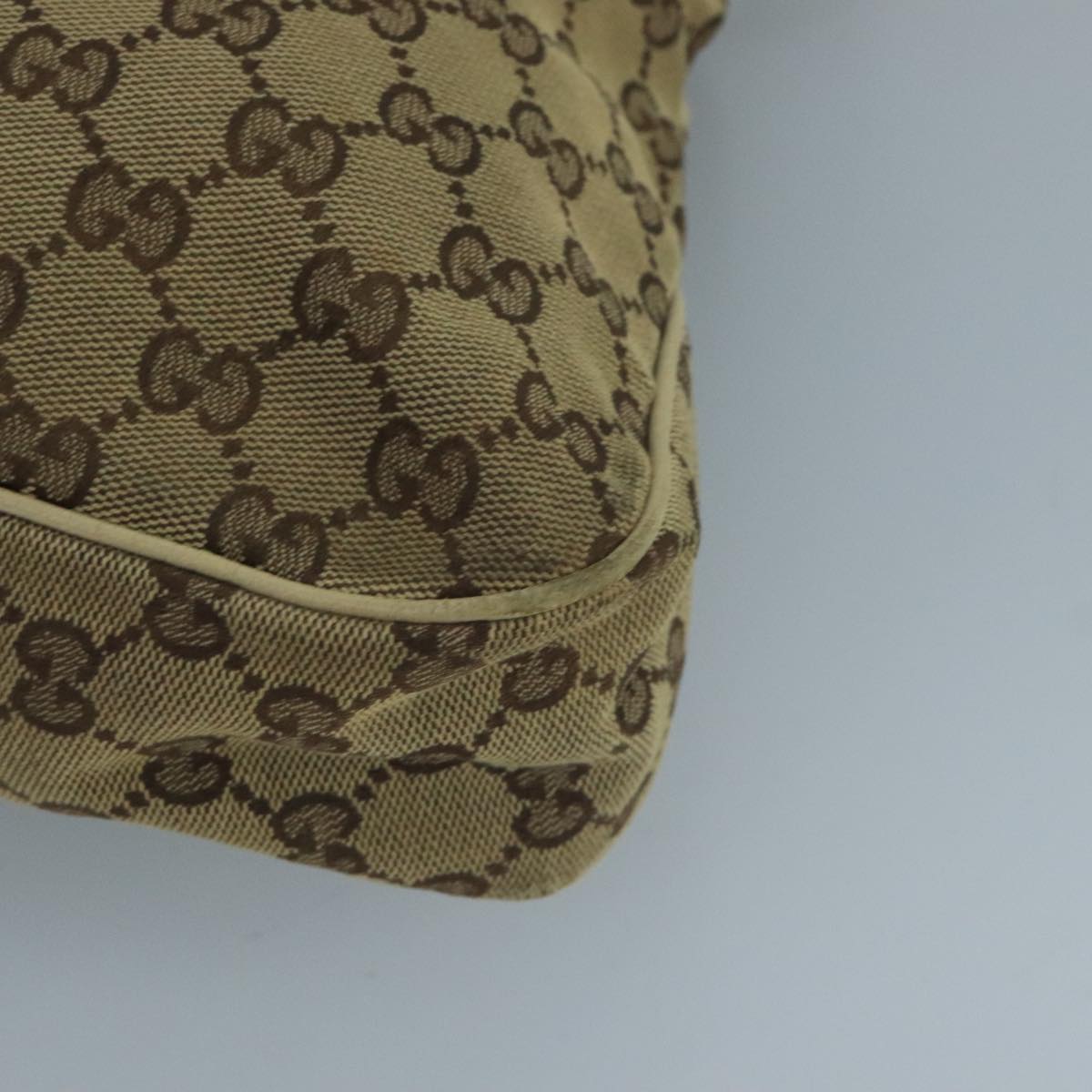 Gucci Gg Canvas Beige Canvas Tote Bag (Pre-Owned)