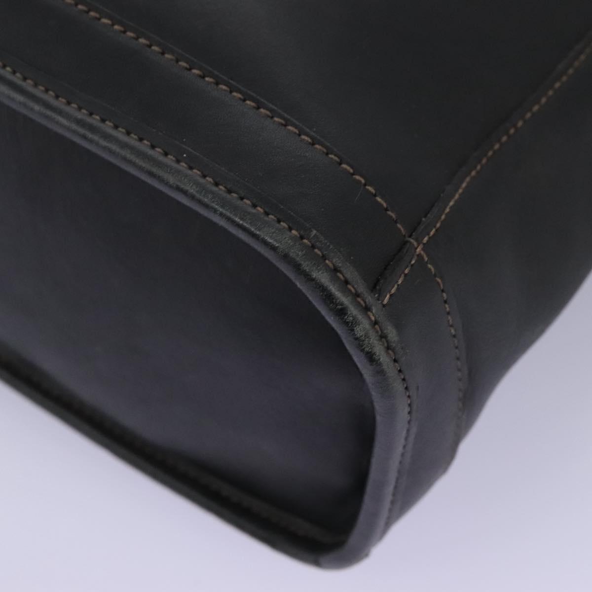 Coach Black Leather Handbag (Pre-Owned)