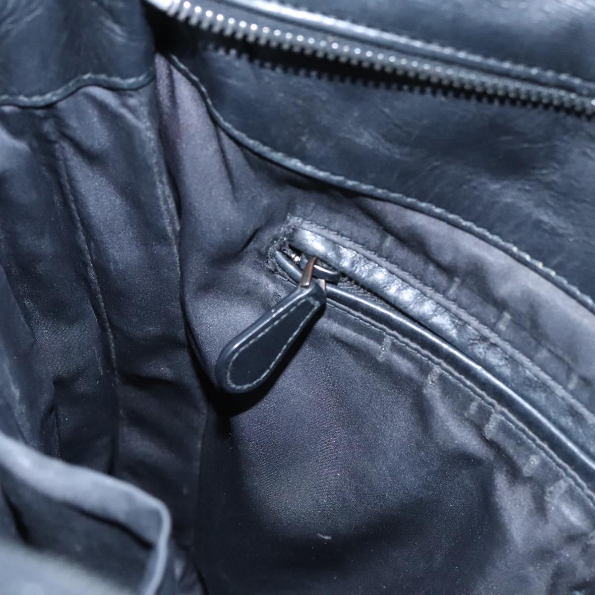 Bottega Veneta Tambura Black Leather Tote Bag (Pre-Owned)
