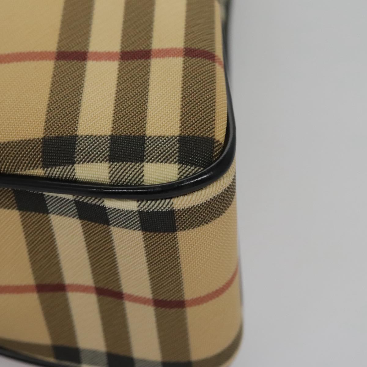 Burberry Nova Check Beige Canvas Handbag (Pre-Owned)