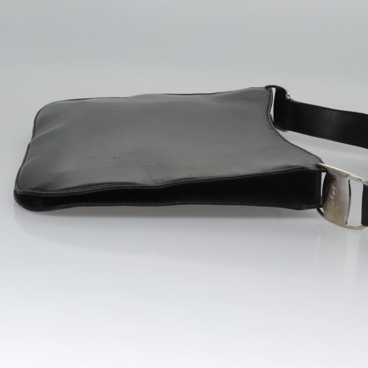 Salvatore Ferragamo Black Leather Shoulder Bag (Pre-Owned)
