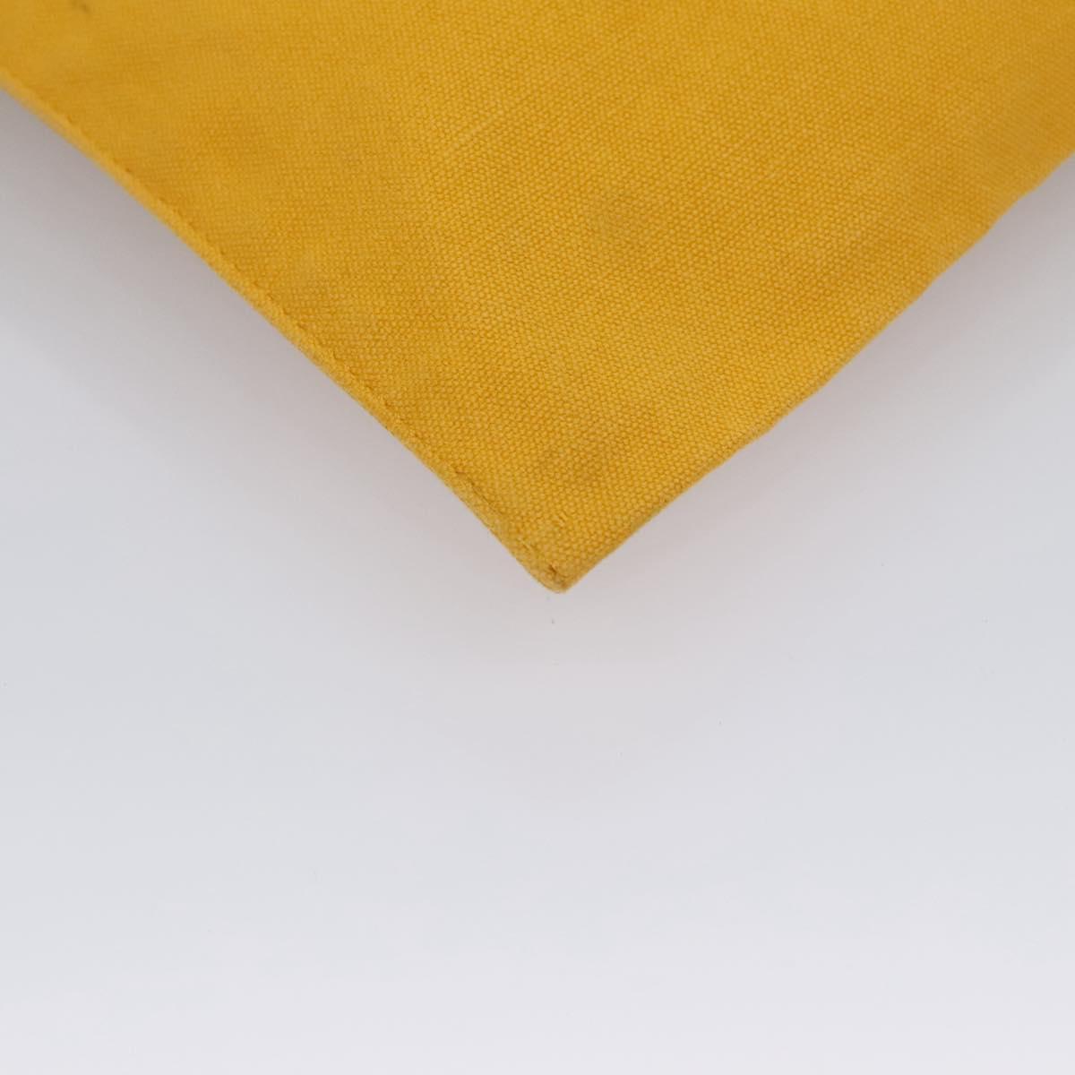 Hermès Yellow Canvas Clutch Bag (Pre-Owned)
