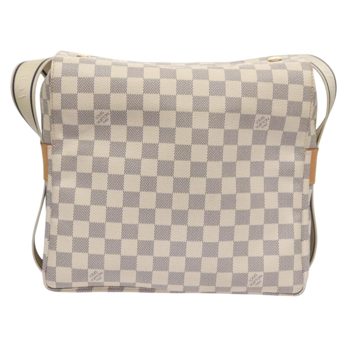 Louis Vuitton Naviglio White Canvas Shoulder Bag (Pre-Owned)