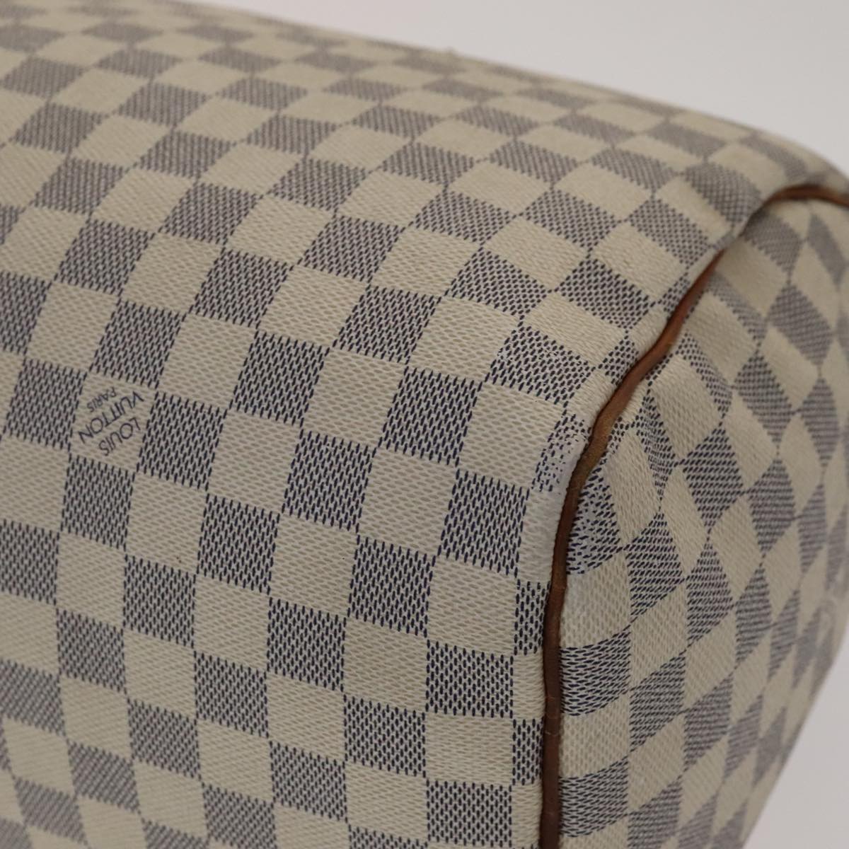 Louis Vuitton Speedy 35 White Canvas Handbag (Pre-Owned)