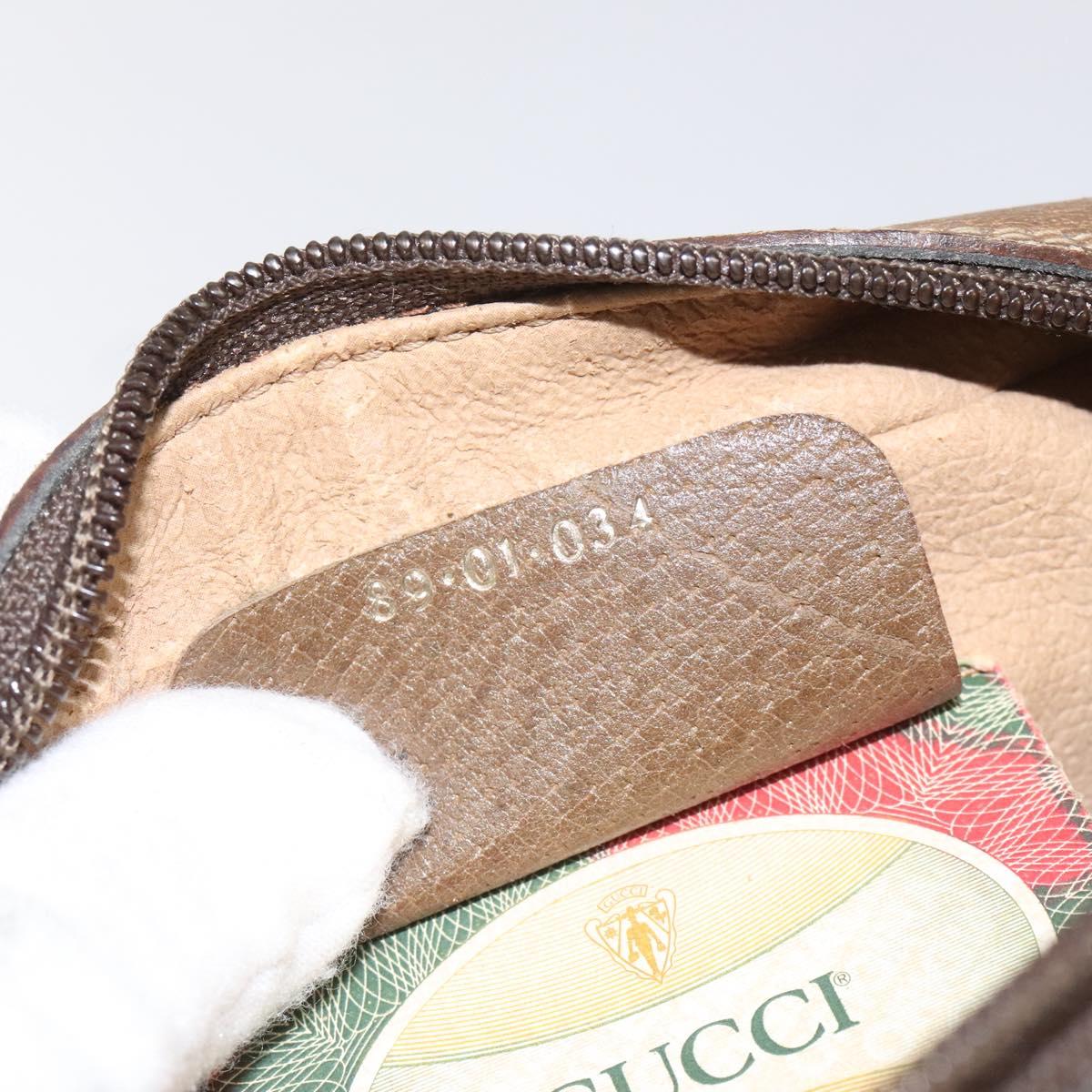 Gucci Ophidia Beige Canvas Clutch Bag (Pre-Owned)
