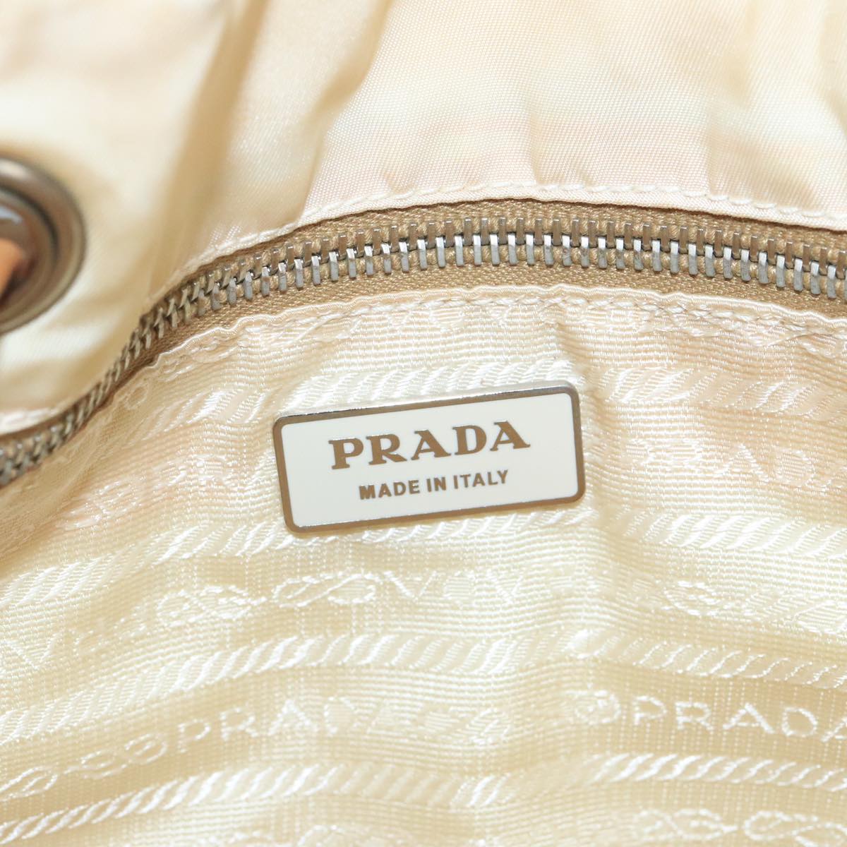 Prada Re-Nylon White Synthetic Shoulder Bag (Pre-Owned)