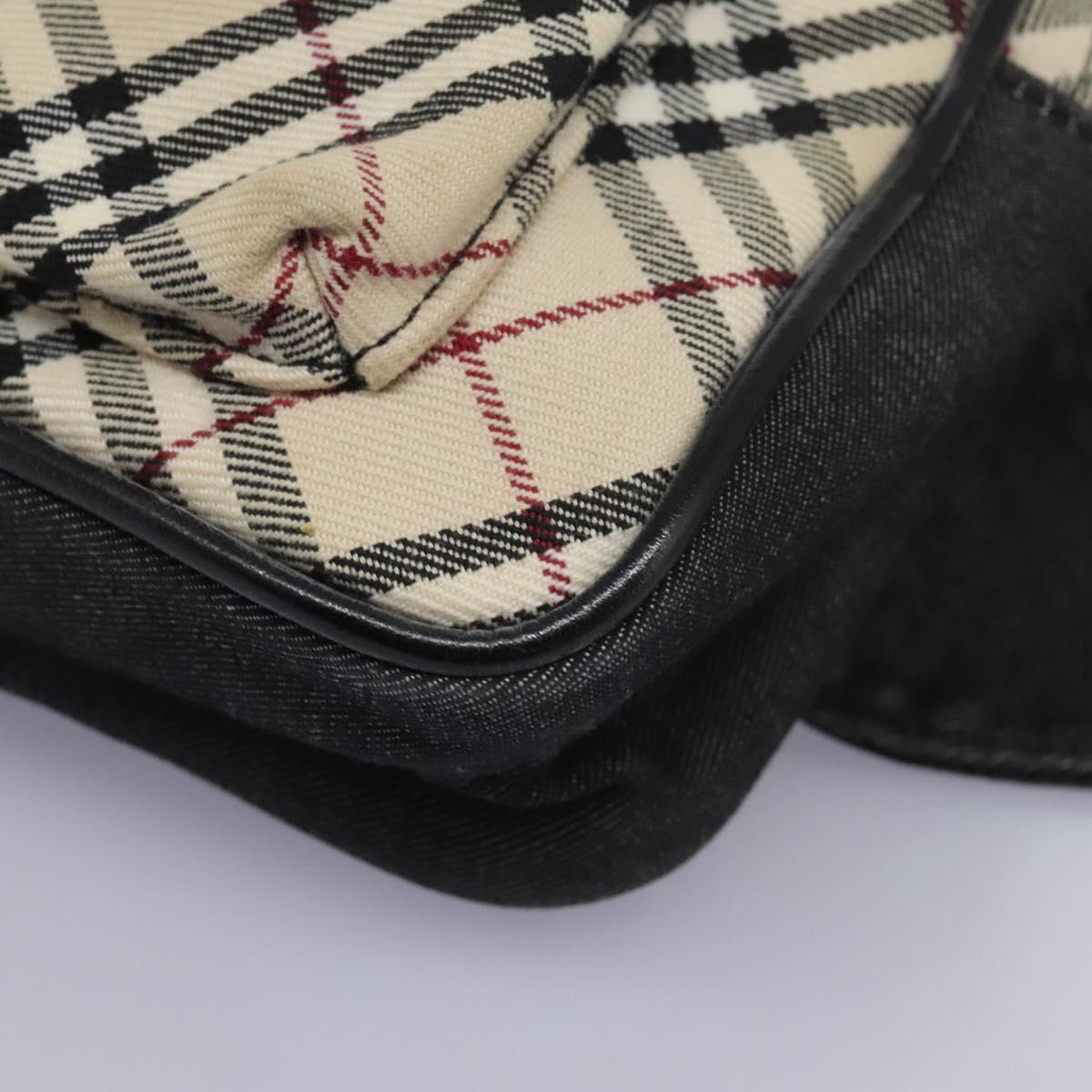 Burberry Nova Check Beige Canvas Shoulder Bag (Pre-Owned)