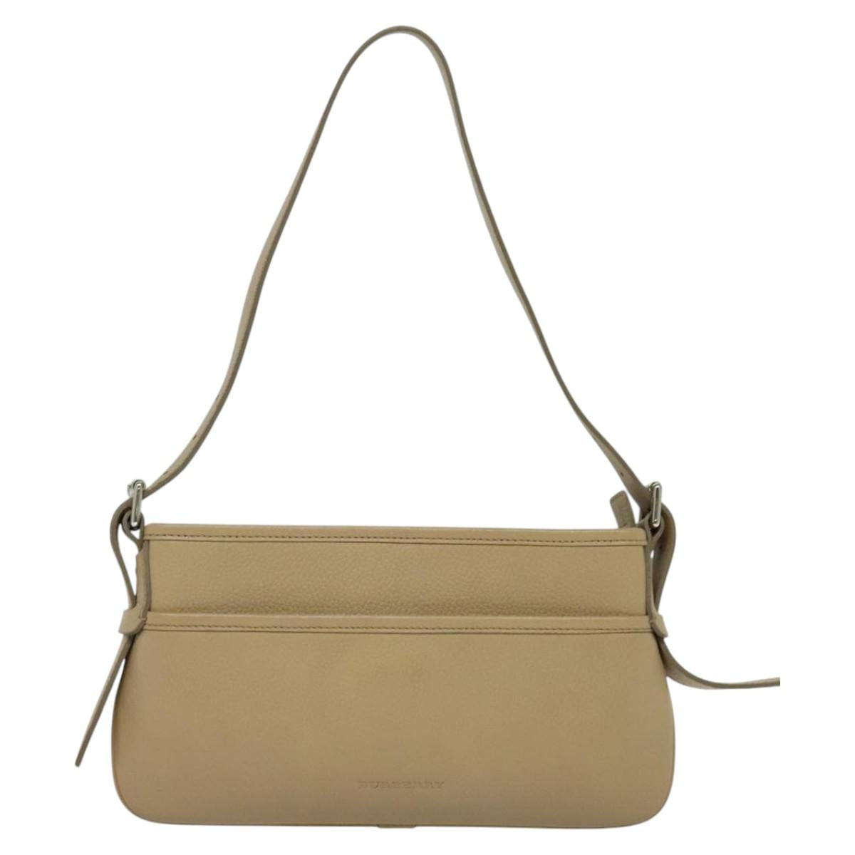 Burberry - Beige Leather Shoulder Bag (Pre-Owned)