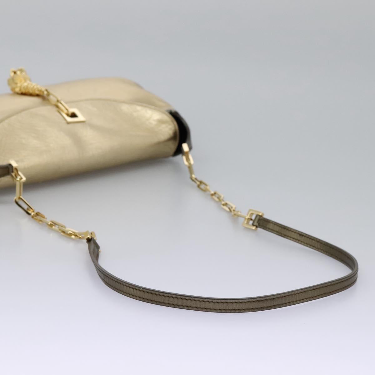 Gucci Jackie Vintage Gold Leather Shoulder Bag (Pre-Owned)
