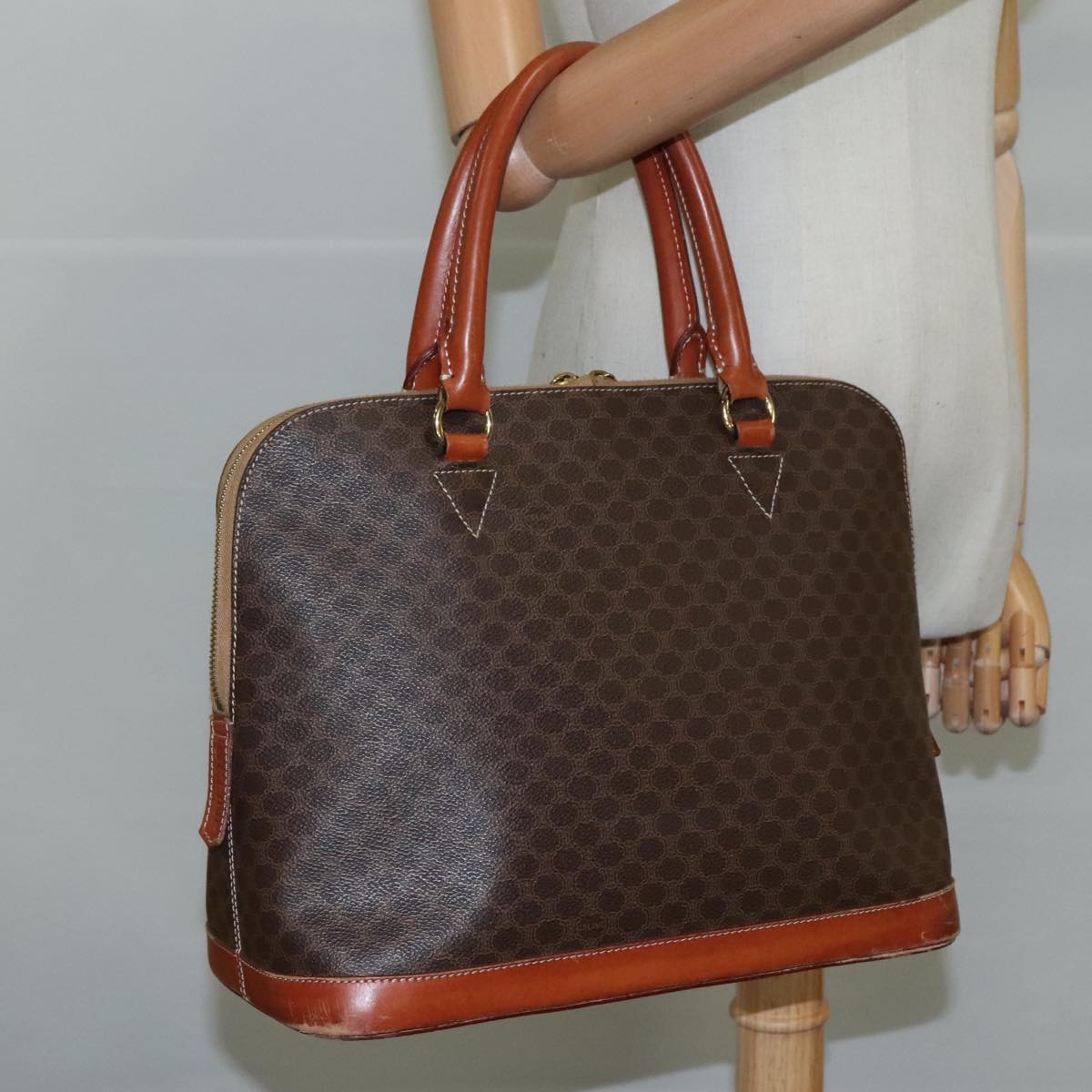 Céline Macadam Brown Canvas Handbag (Pre-Owned)