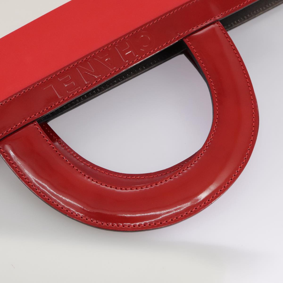 Chanel Coco Mark Red Leather Tote Bag (Pre-Owned)