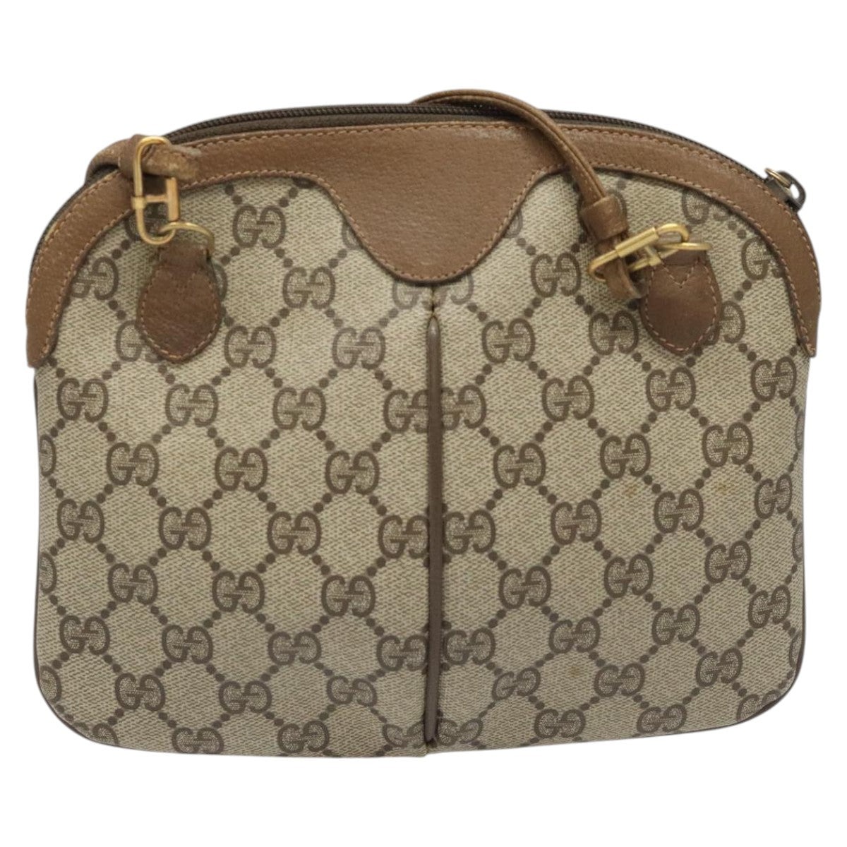 Gucci Ophidia Beige Canvas Shoulder Bag (Pre-Owned)