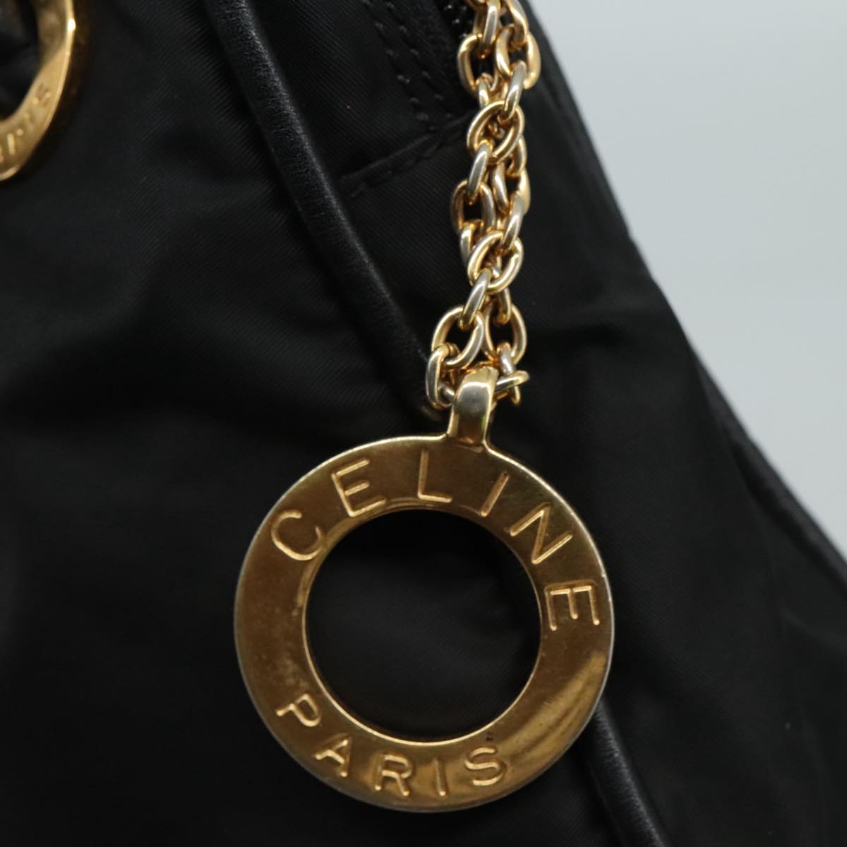 Céline Logo Du Cercle Black Synthetic Shoulder Bag (Pre-Owned)