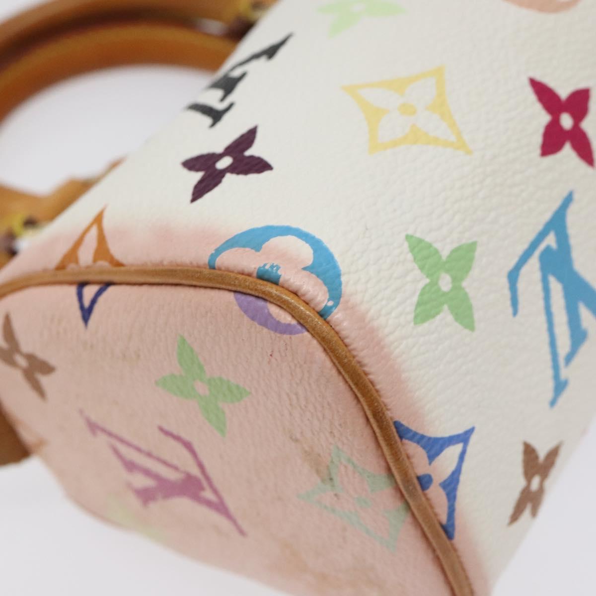 Louis Vuitton Mini Speedy White Canvas Handbag (Pre-Owned)