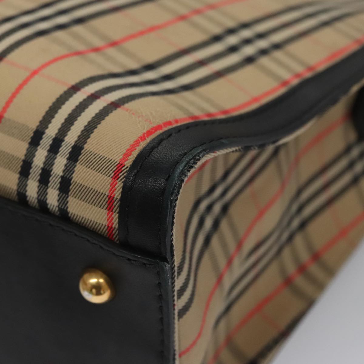 Burberry Nova Check Beige Canvas Tote Bag (Pre-Owned)