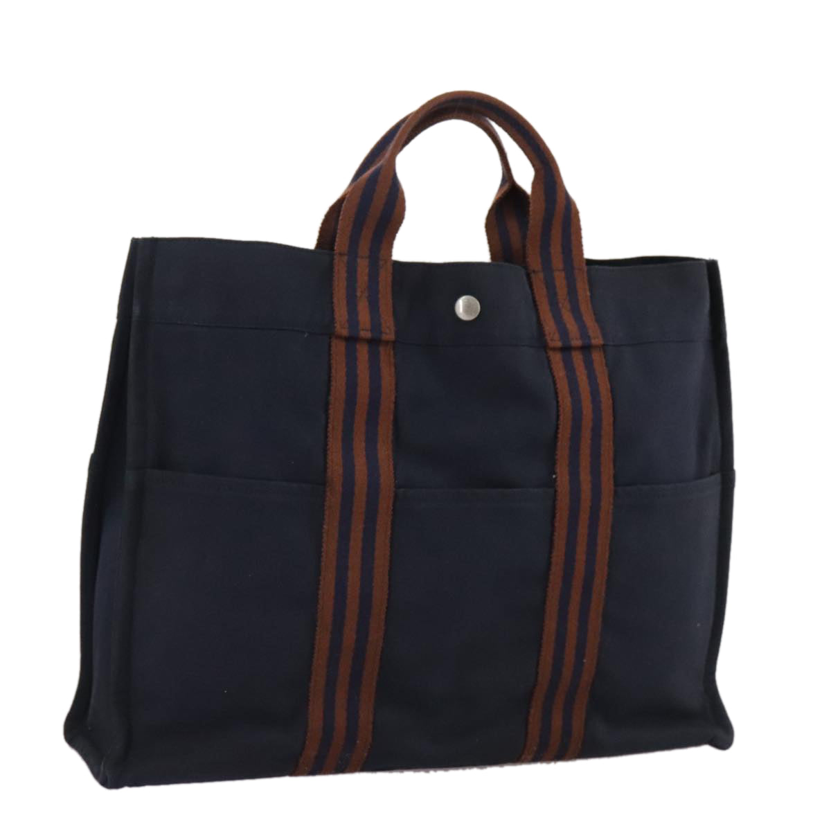Hermès Toto Navy Canvas Tote Bag (Pre-Owned)