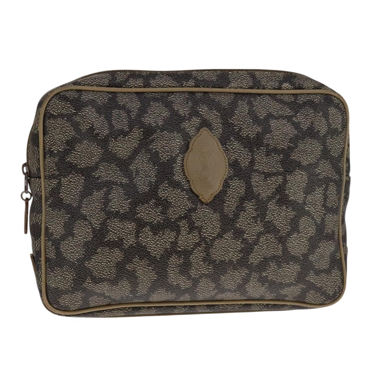 Yves Saint Laurent Grey Canvas Clutch Bag (Pre-Owned)