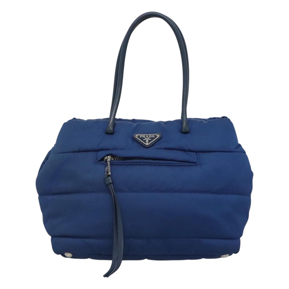 Prada Tessuto Blue Synthetic Handbag (Pre-Owned)