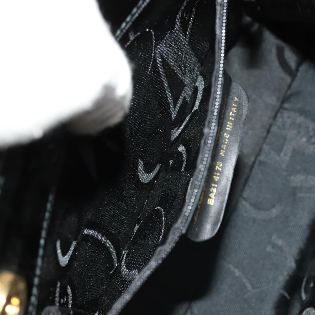 Salvatore Ferragamo Vara Black Patent Leather Handbag (Pre-Owned)