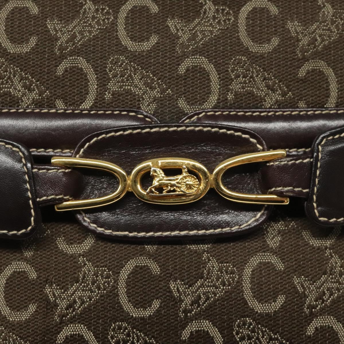 Céline Sulky Brown Canvas Shoulder Bag (Pre-Owned)