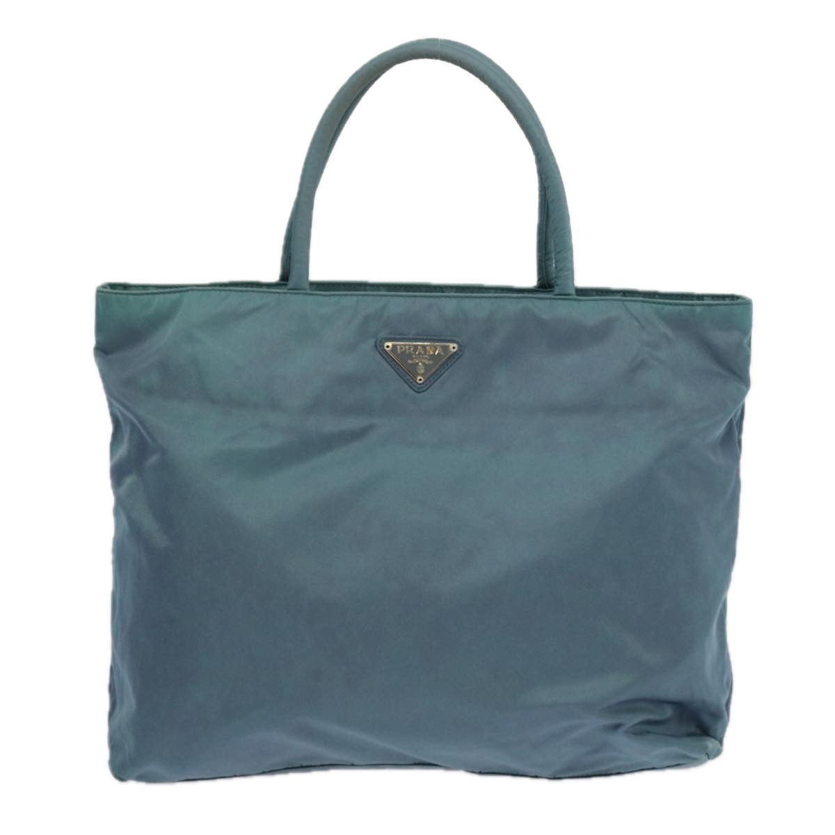 Prada Tessuto Blue Canvas Tote Bag (Pre-Owned)