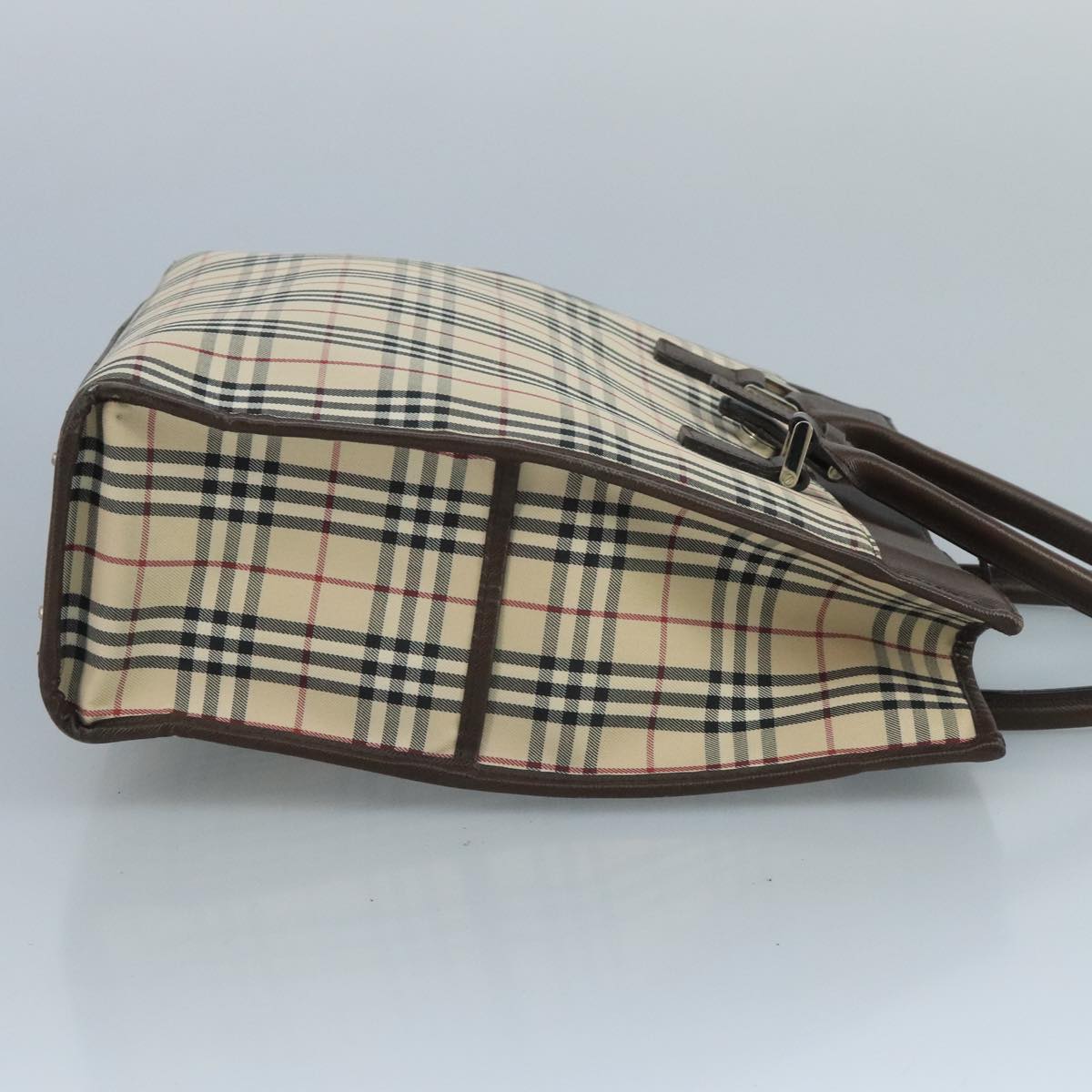 Burberry Nova Check Beige Canvas Tote Bag (Pre-Owned)