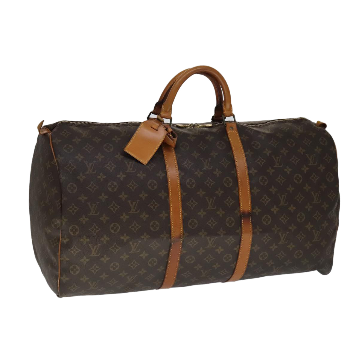 Louis Vuitton Keepall 60 Brown Canvas Travel Bag (Pre-Owned)