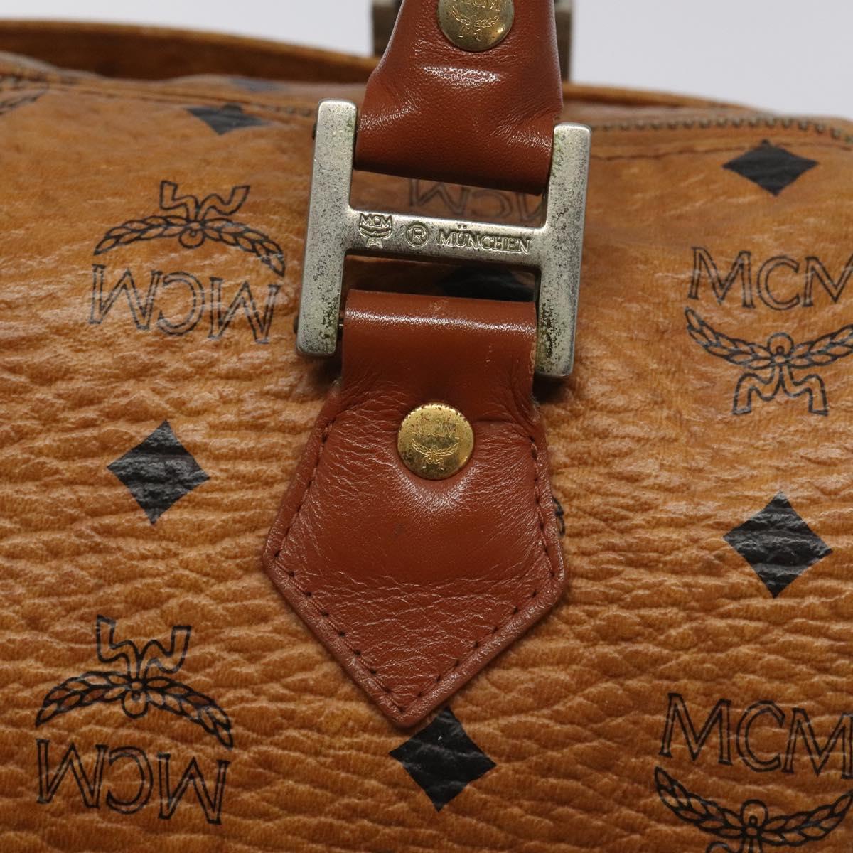 MCM Visetos Brown Canvas Handbag (Pre-Owned)