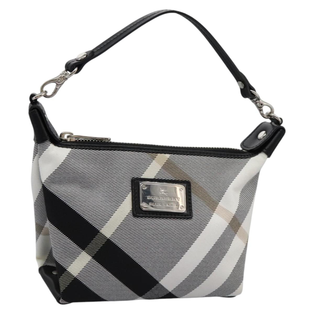 Burberry Nova Check Grey Canvas Clutch Bag (Pre-Owned)