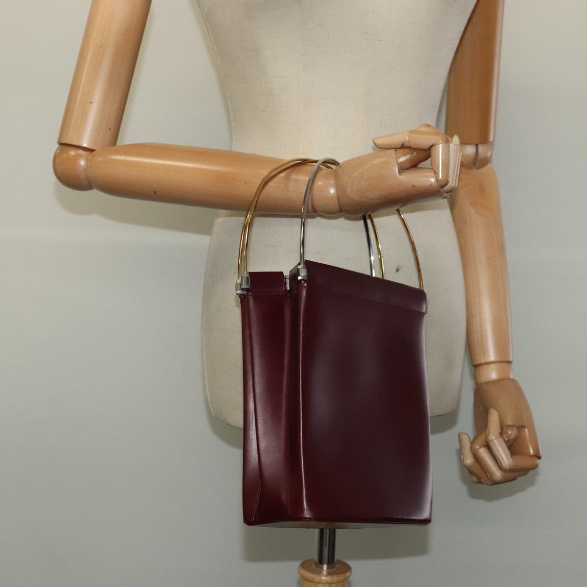 Cartier Trinity Burgundy Leather Handbag (Pre-Owned)