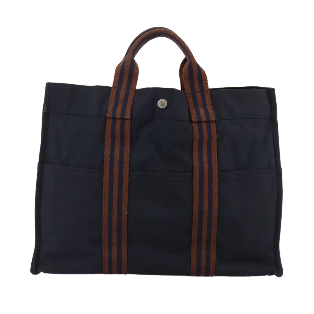 Hermès Toto Navy Canvas Tote Bag (Pre-Owned)