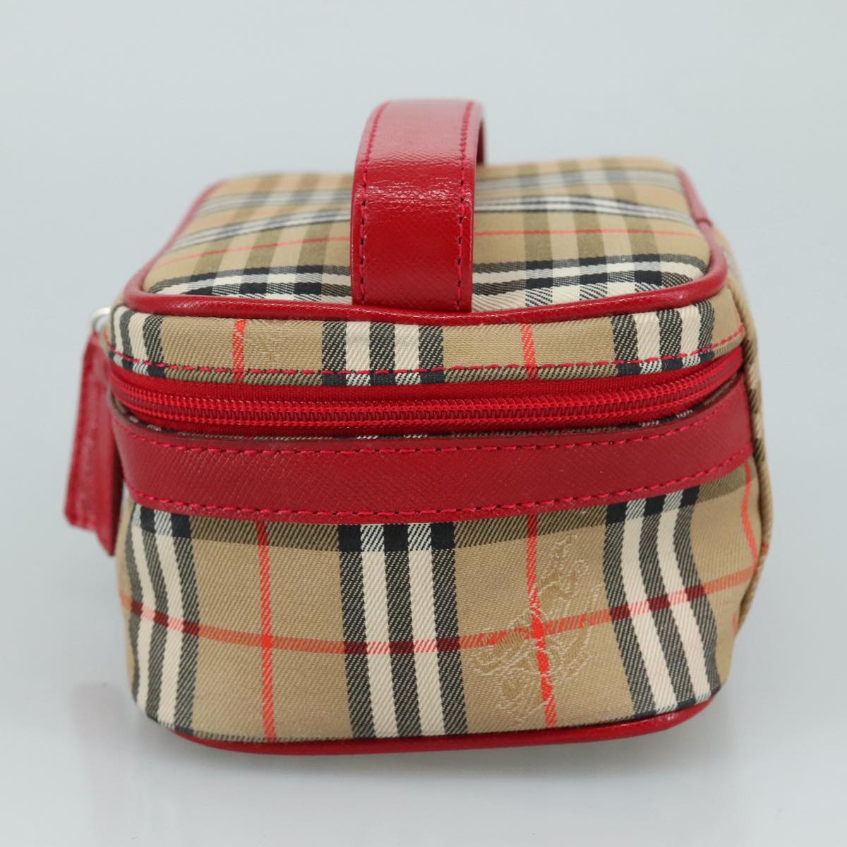 Burberry Nova Check Beige Canvas Handbag (Pre-Owned)
