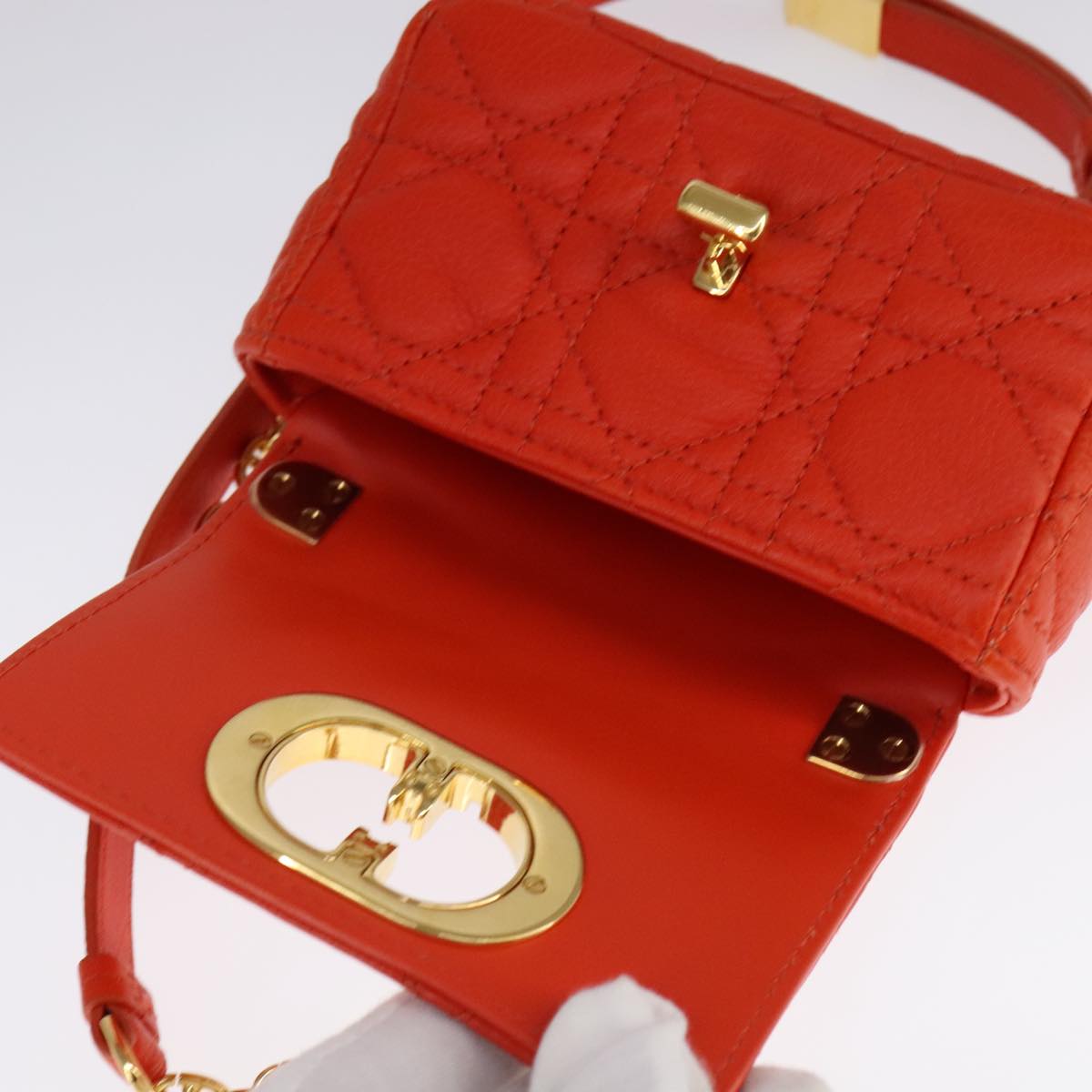 Dior Orange Leather Shoulder Bag (Pre-Owned)