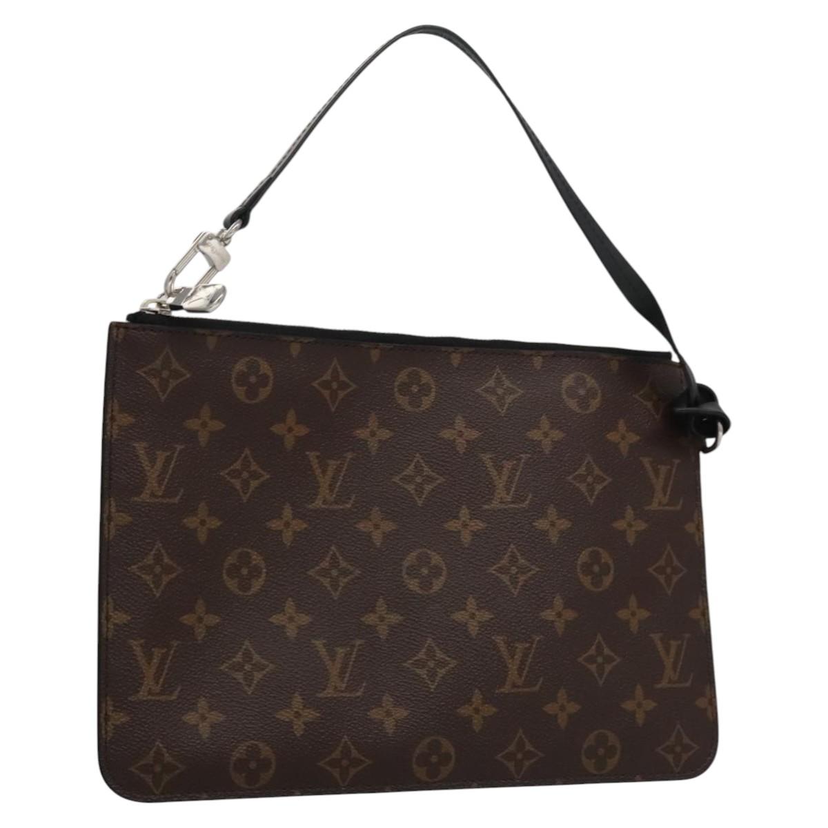 Louis Vuitton Macassar Brown Canvas Clutch Bag (Pre-Owned)