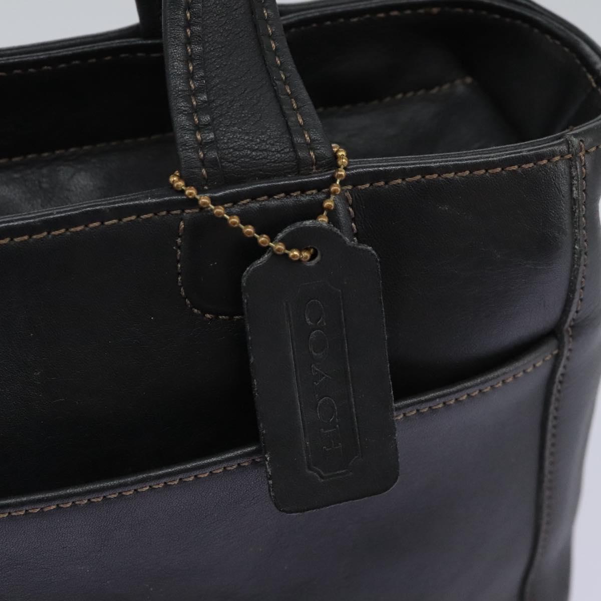 Coach Black Leather Handbag (Pre-Owned)