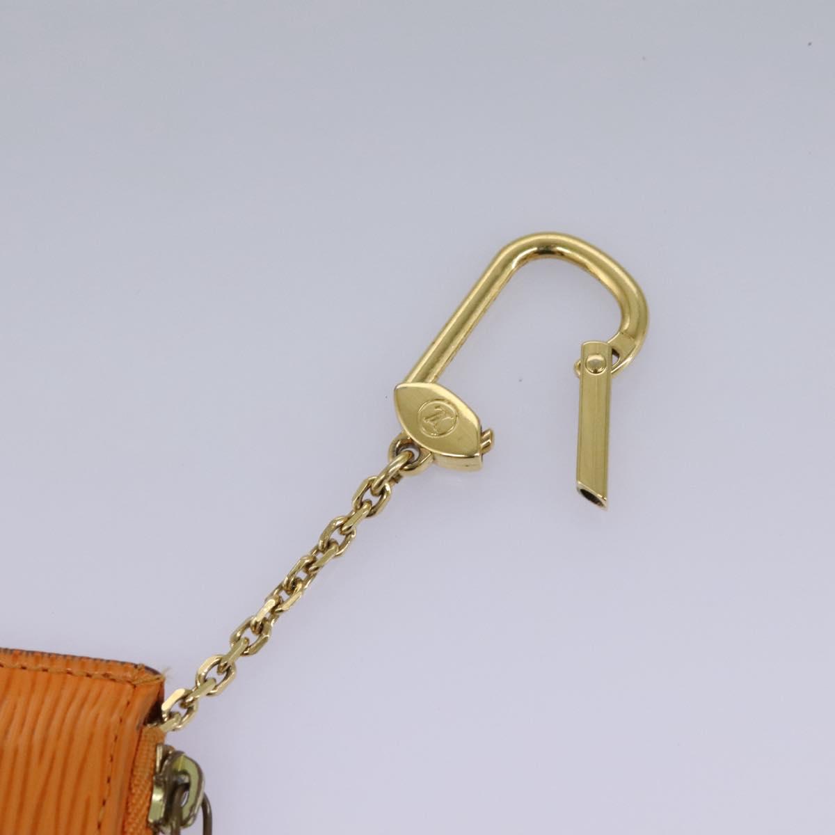 Louis Vuitton Pochette Clés Orange Leather Wallet (Pre-Owned)
